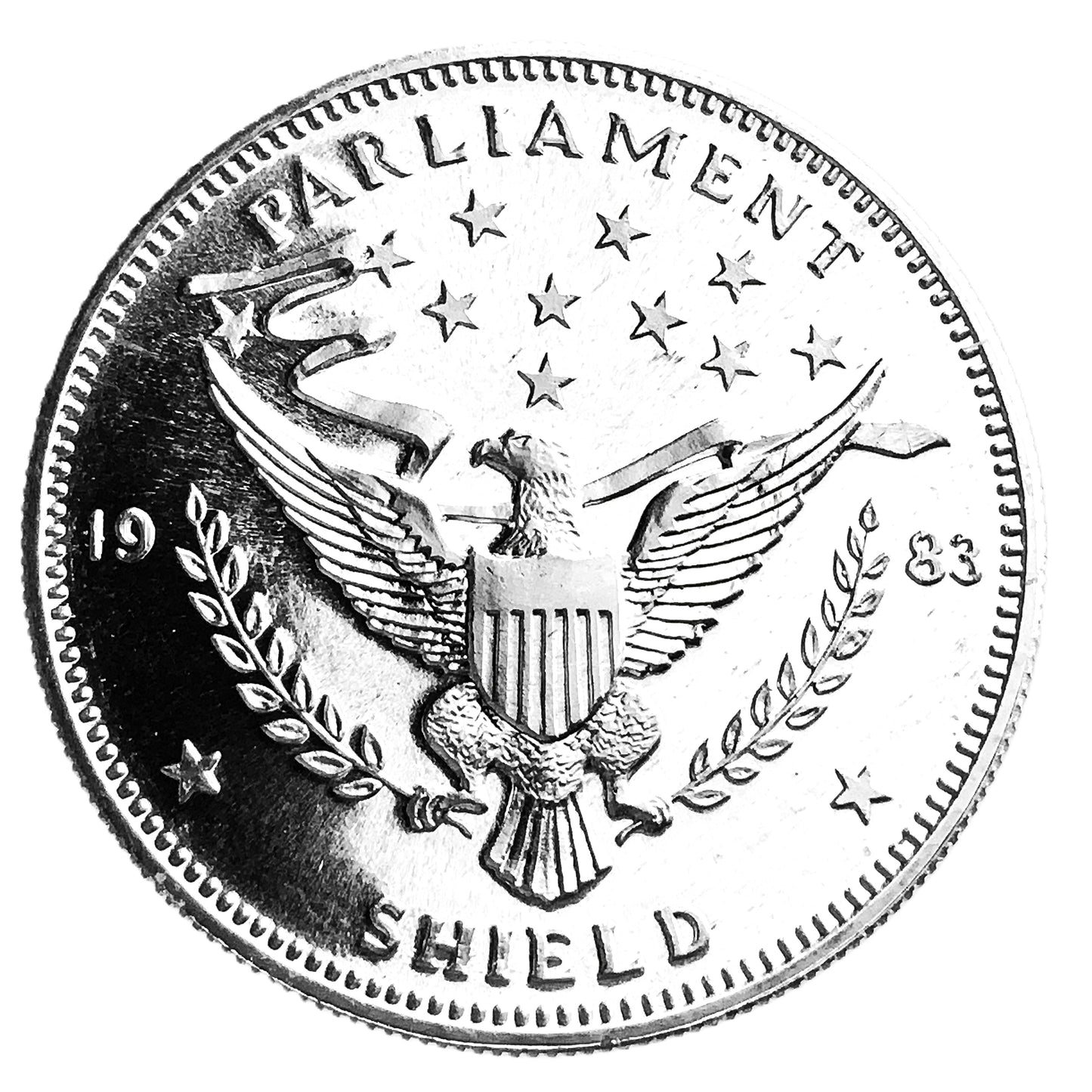 1 ozt Balance Scale Bald Eagle 999 Silver Round