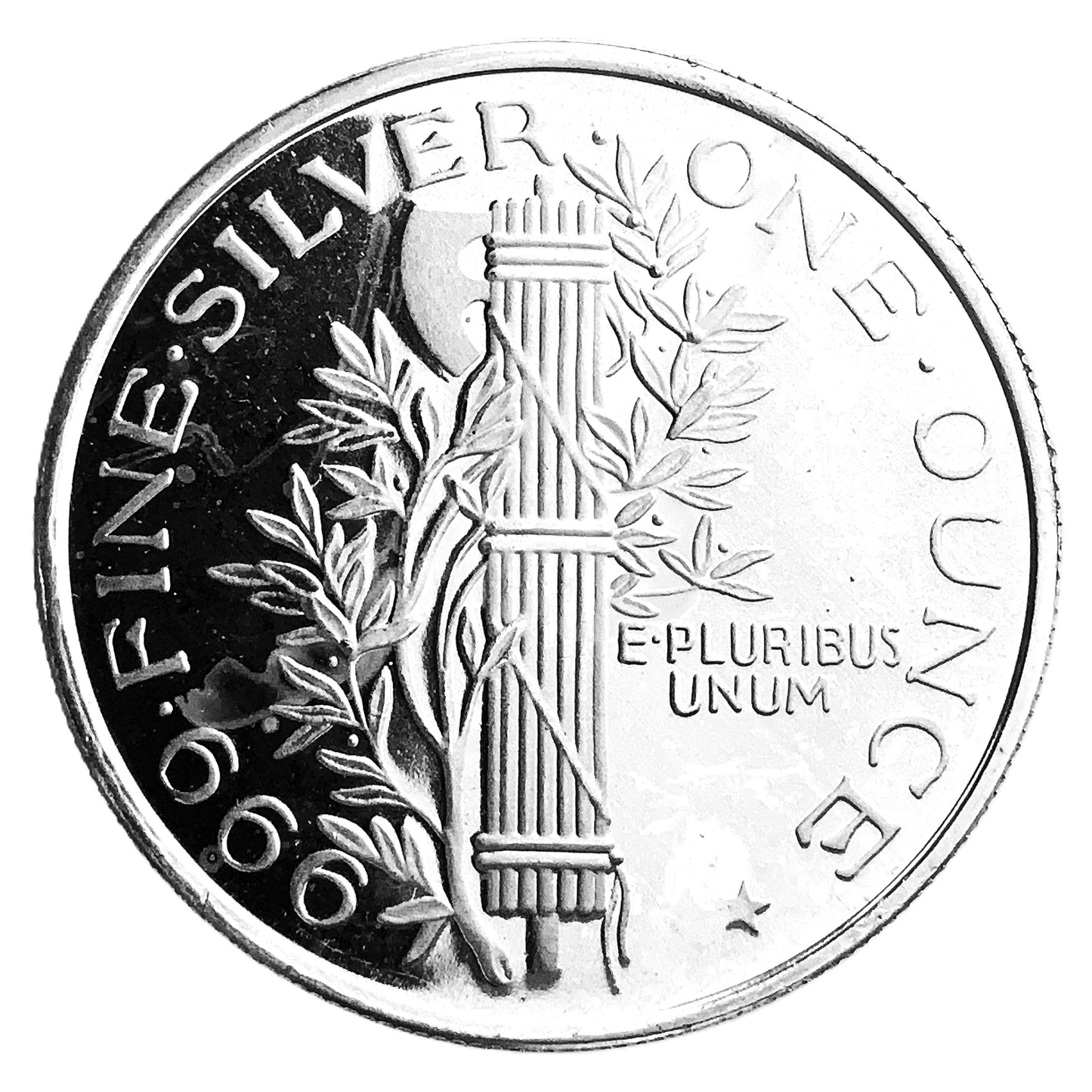 1 ozt Mercury Dime Style 999 Silver Round