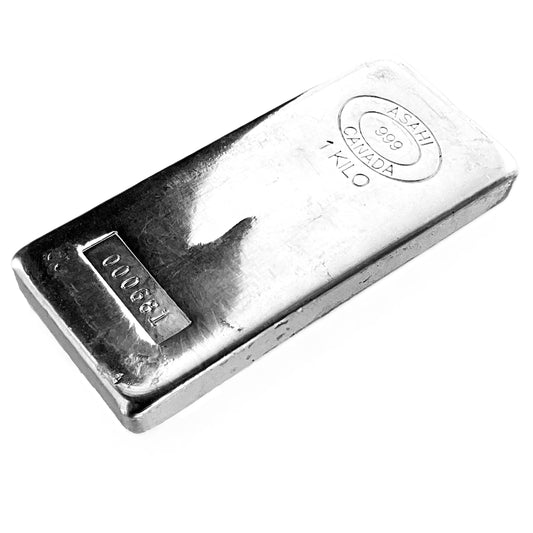 32.15 ozt  1 kg Asahi Canada 999 Silver Bar