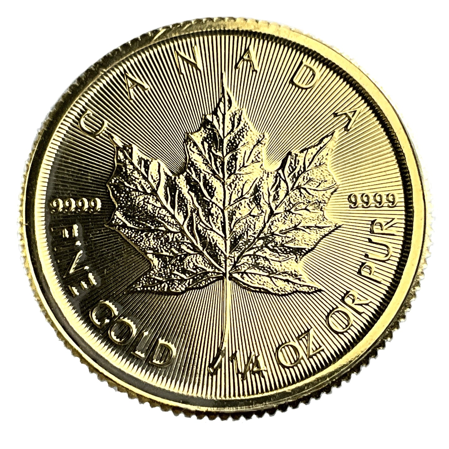 .250 ozt Canadian 9999 Gold Maple $10 Coin
