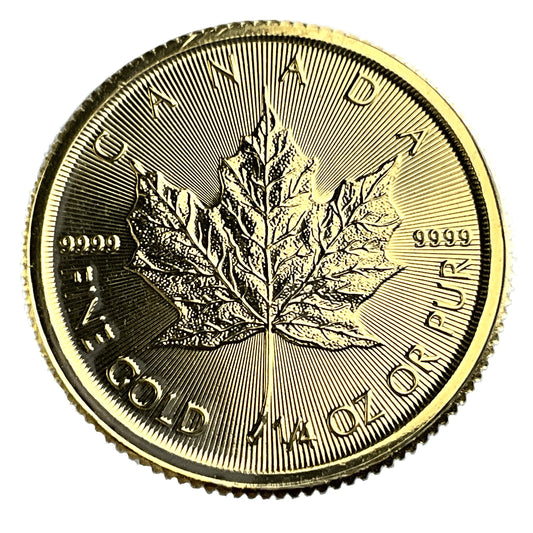 .250 ozt Canadian 9999 Gold Maple $10 Coin