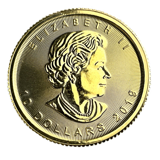 .250 ozt Canadian 9999 Gold Maple $10 Coin