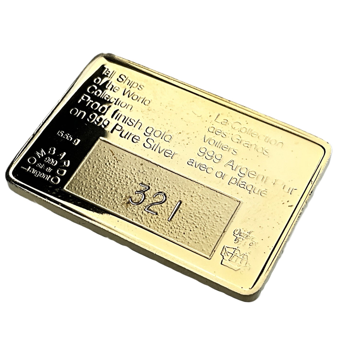 .500 ozt Black Jack Tall Ship 999 Silver