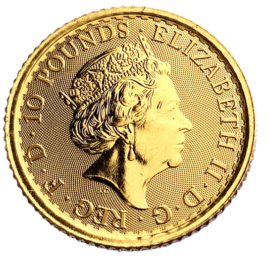 .100 ozt British Britannia 9999 Fine Gold £10 Coin