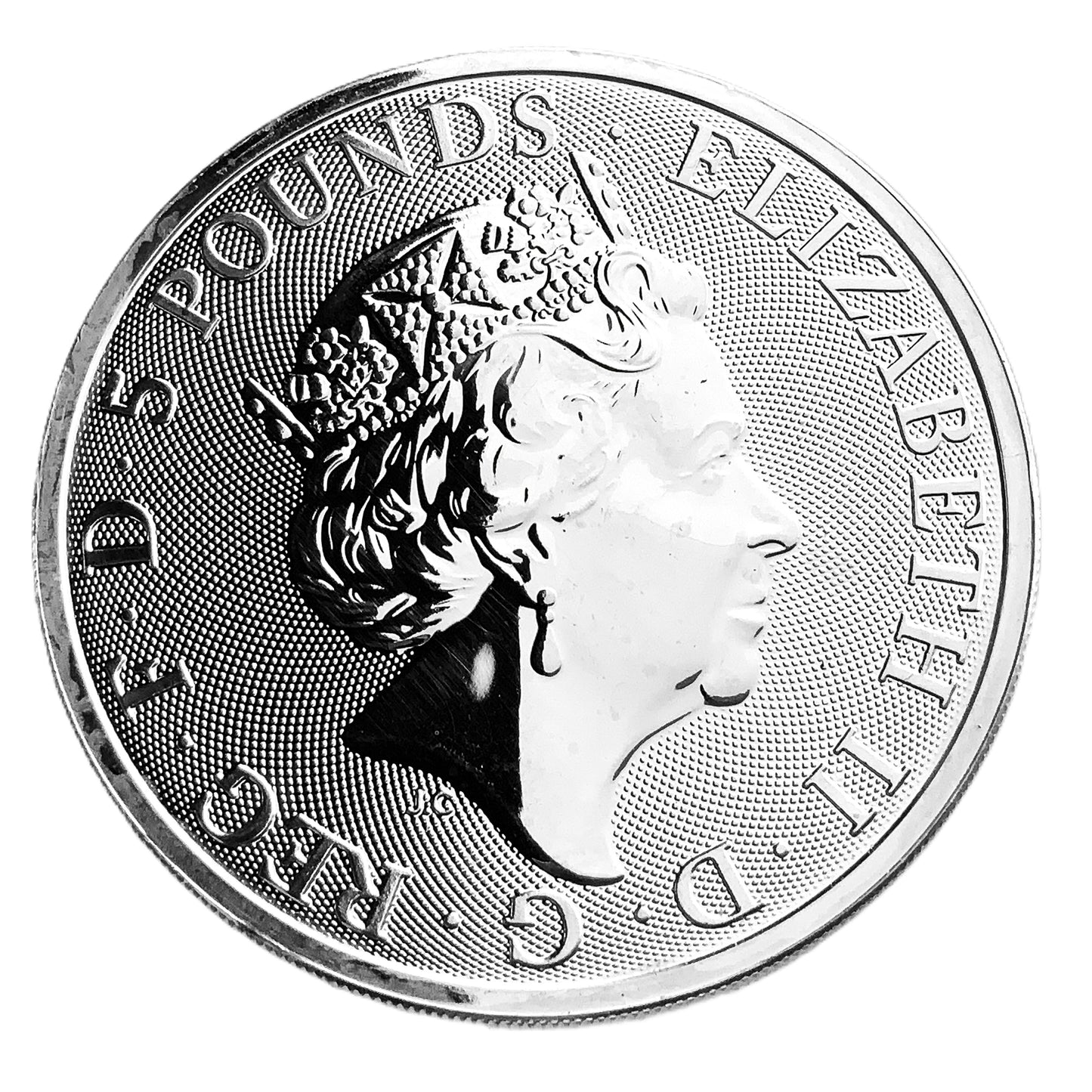 2 ozt Queen Beast Falcon Plantagenets 9999 Silver £5 Coin