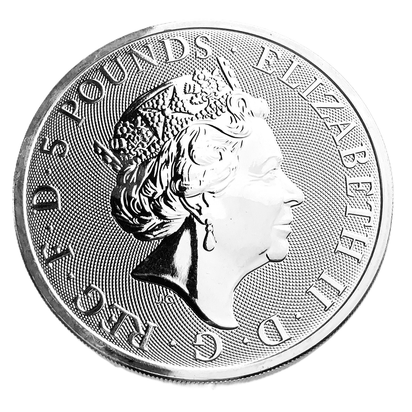 2 ozt Queen Beast Black Bull of Clarence 9999 Silver £5 Coin