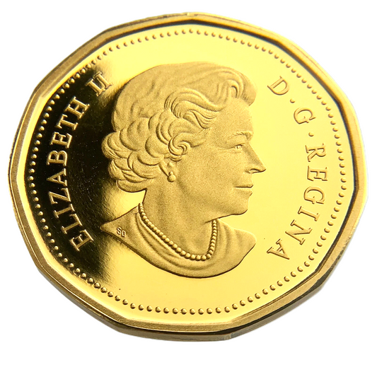 .256 ozt Gold Plated Loonie Silver $1