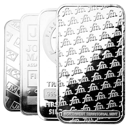 10 ozt Various Mint 999 Silver Bar