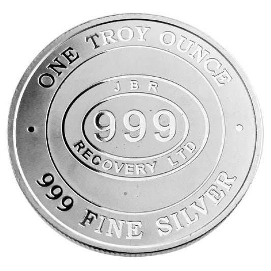 1 ozt JBR Recovery 999 Silver Round