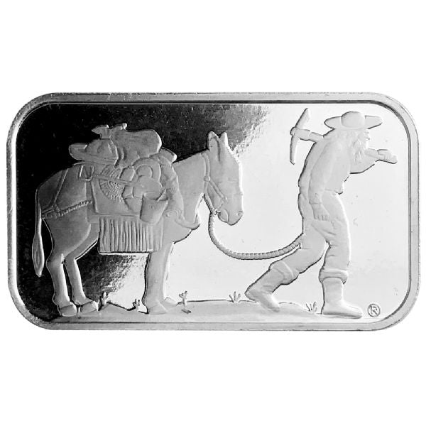 1 ozt Silvertowne Prospector 999 Silver Bar