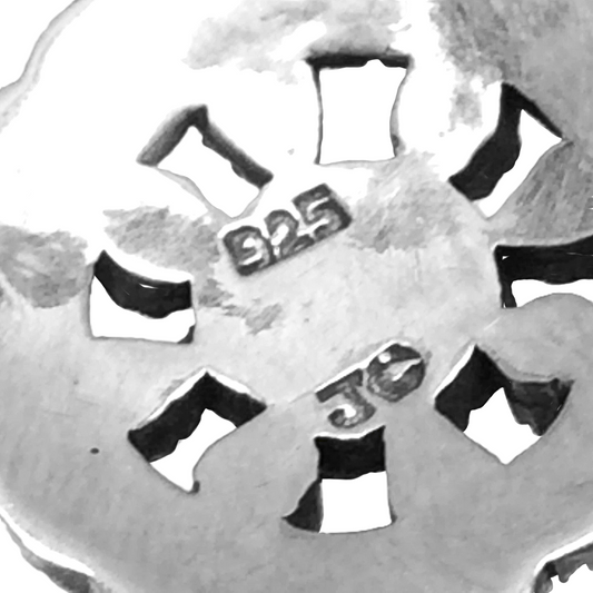 Sterling 925 Silver Marked Turquoise Marcasite Stones 3 Grams Pendant B640