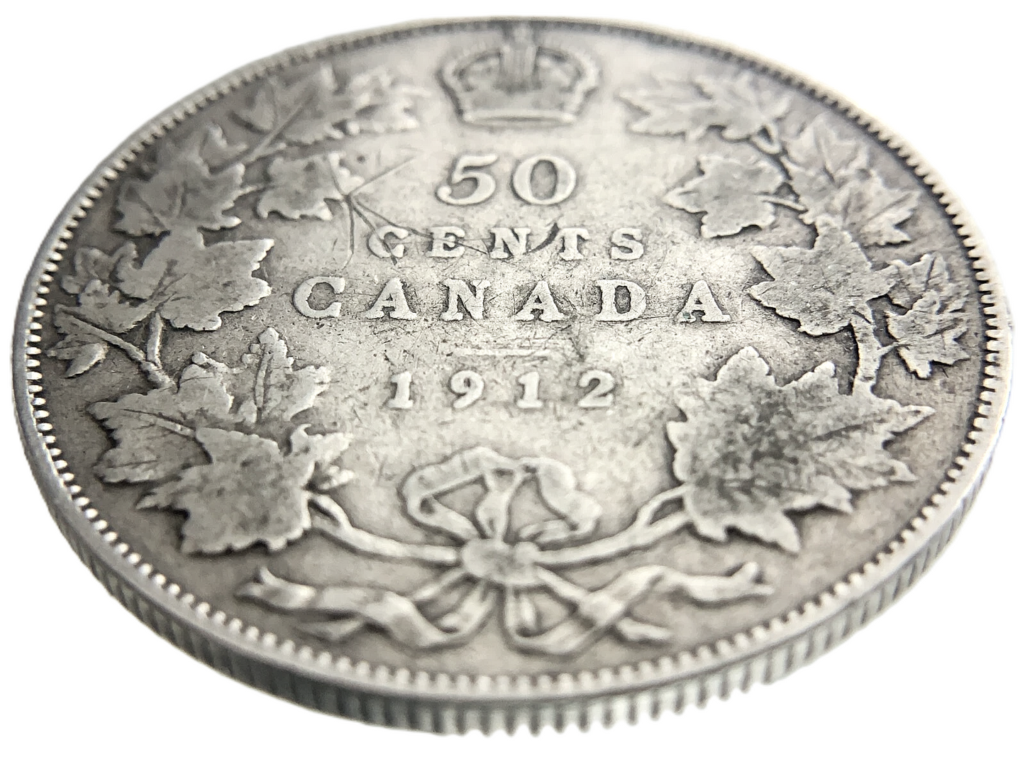 .346 ozt 1912 Canada Half Dollar Silver 50¢