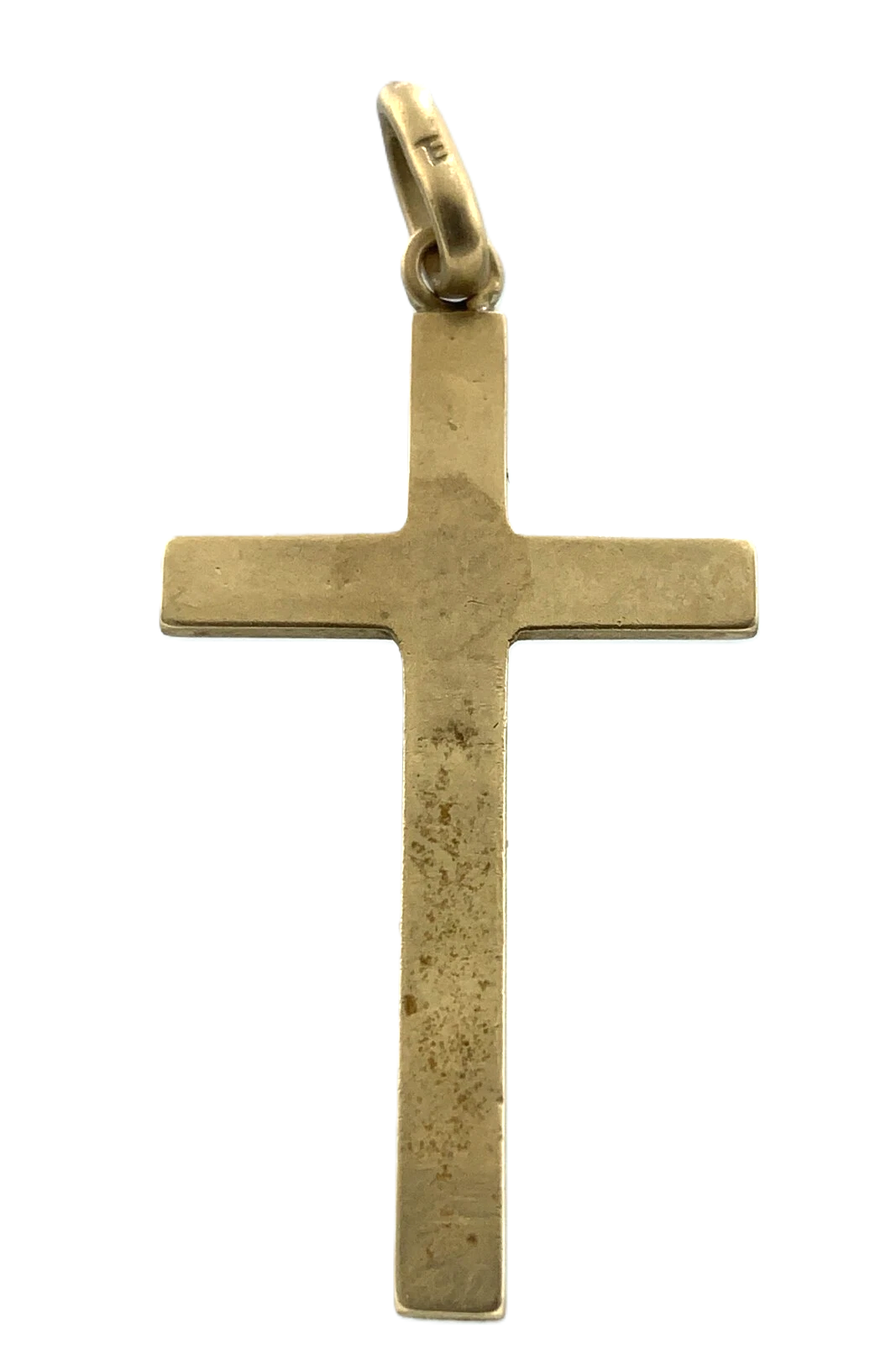 Lovely Cross Pendant 10K Gold Delicate Religious Charm AU004