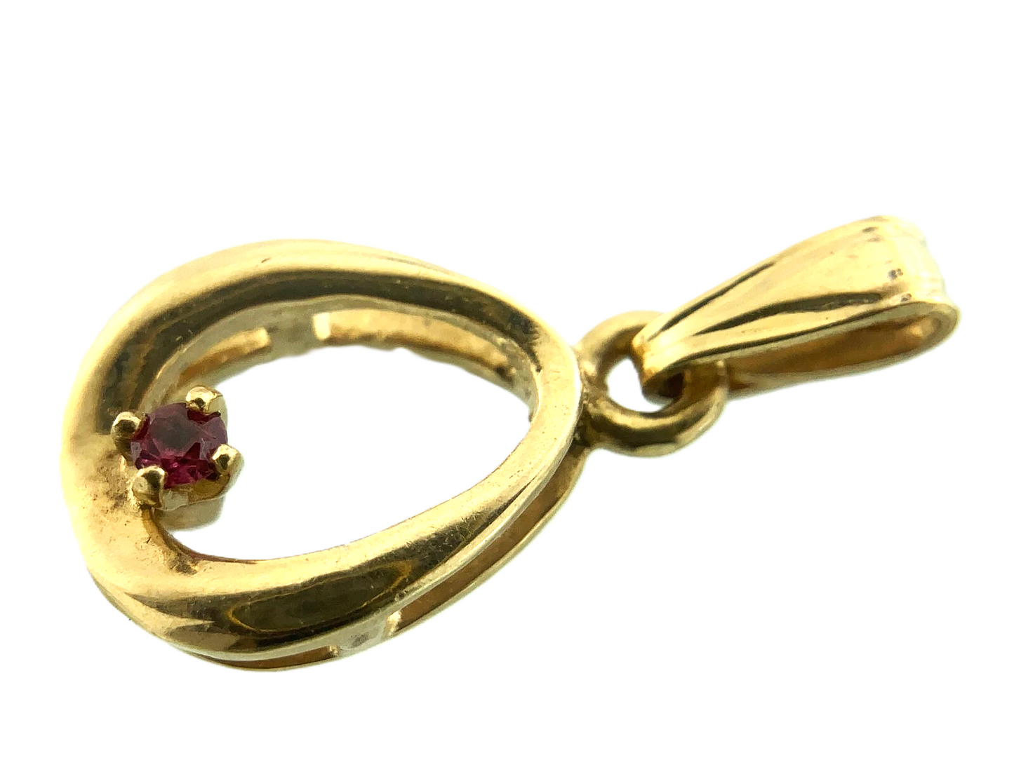 10K Yellow Gold Elegant Teardrop Pendant Charm AU034