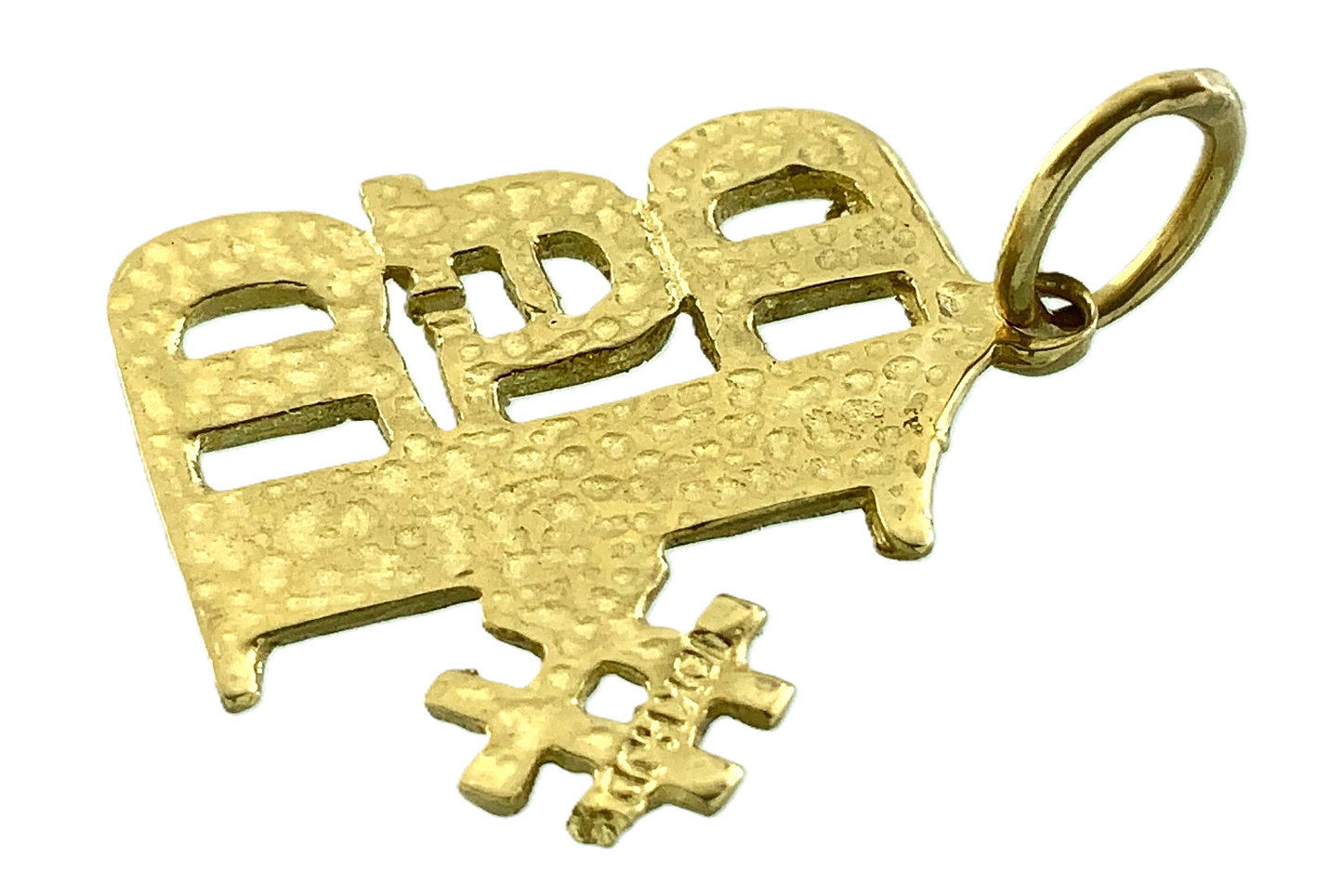 10K Yellow Gold #1 DAD Pendant Great Gift For Father Birthday Charm AU046