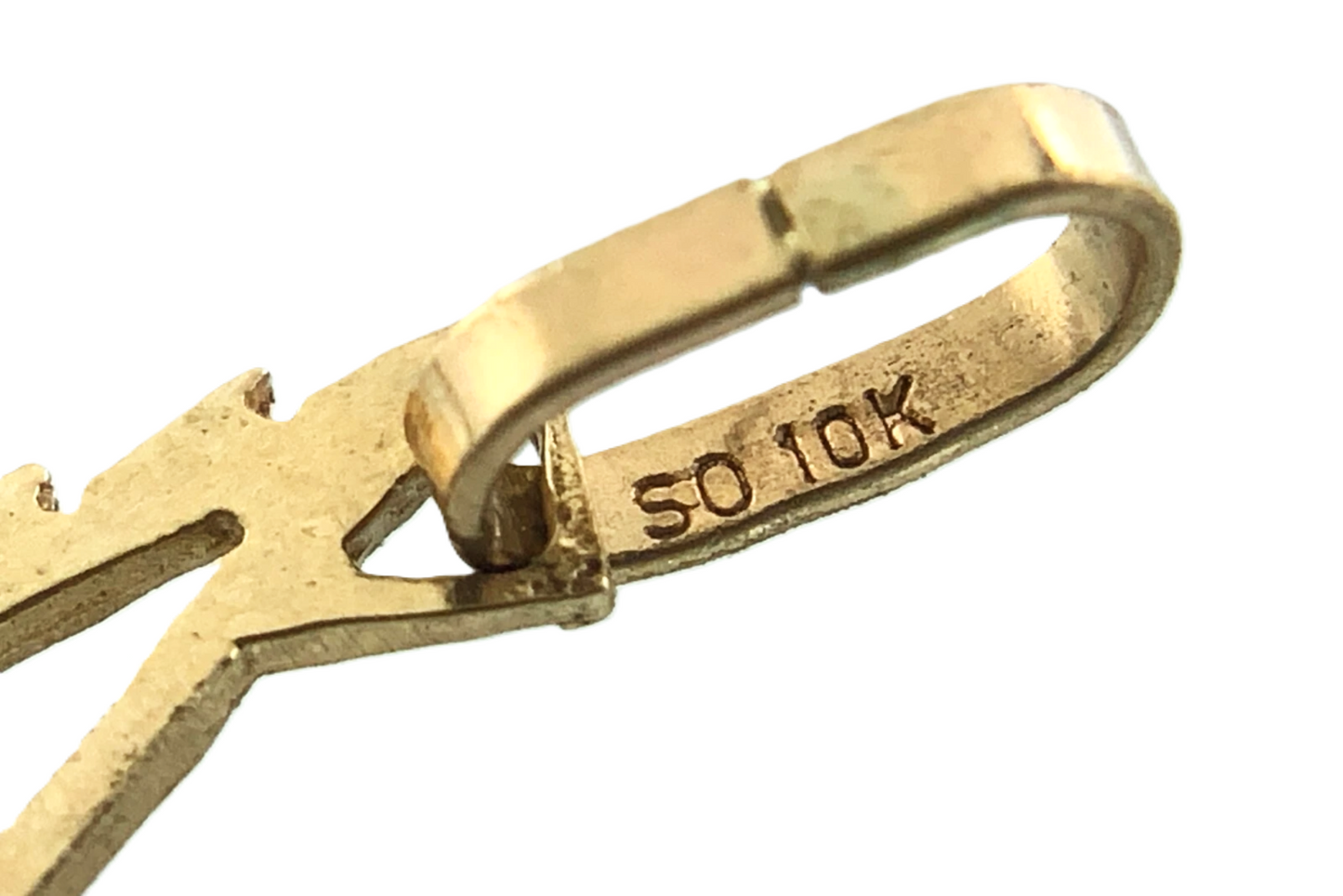 Dove 10K Yellow Gold Pendant Lovely Flying Bird Charm AU059