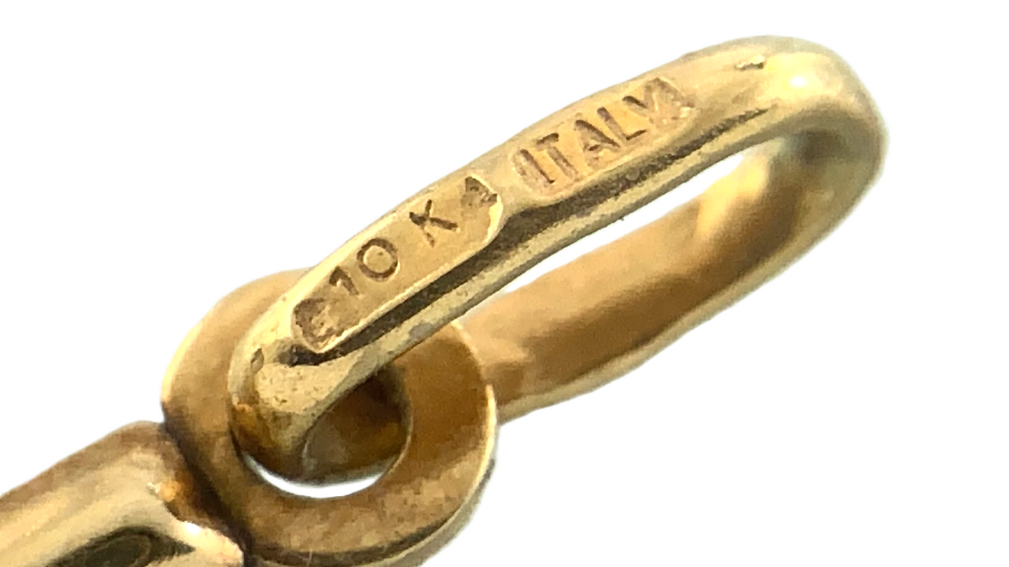 10K Yellow Gold Cross Pendant Simple Religious Charm AU069