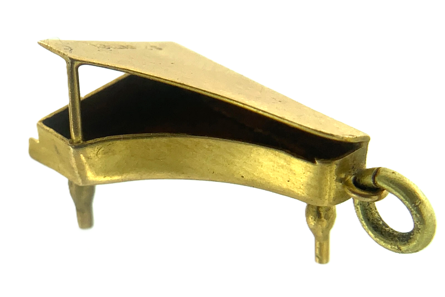 9K Yellow Gold Grand Piano Pendant Charm Tested AU088