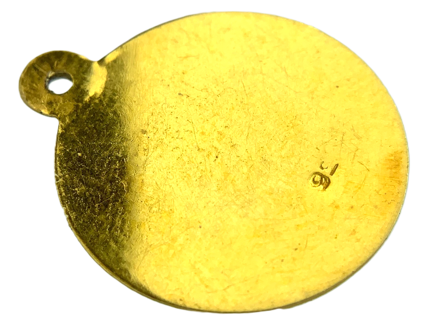 9K Yellow Gold St. Christopher Pendant Religious Charm Tested AU098