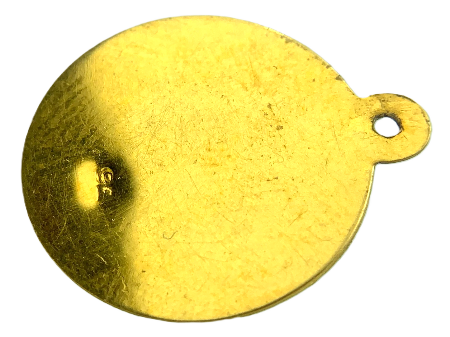 9K Yellow Gold St. Christopher Pendant Religious Charm Tested AU098