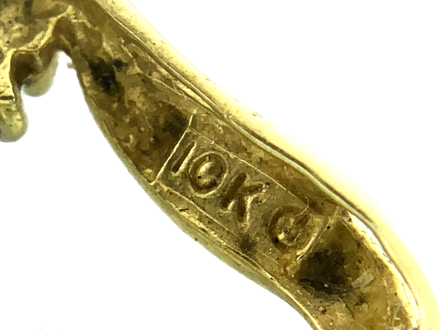 Beautiful 10K Yellow Gold Heart Diamond Pendant Charm AU139