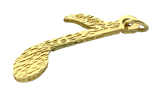 10K Yellow Gold Music Note Pendant Eighth Note Charm AU144