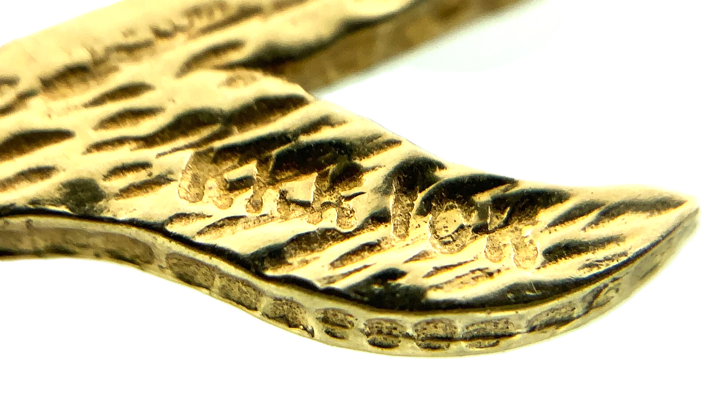 10K Yellow Gold Music Note Pendant Eighth Note Charm AU144