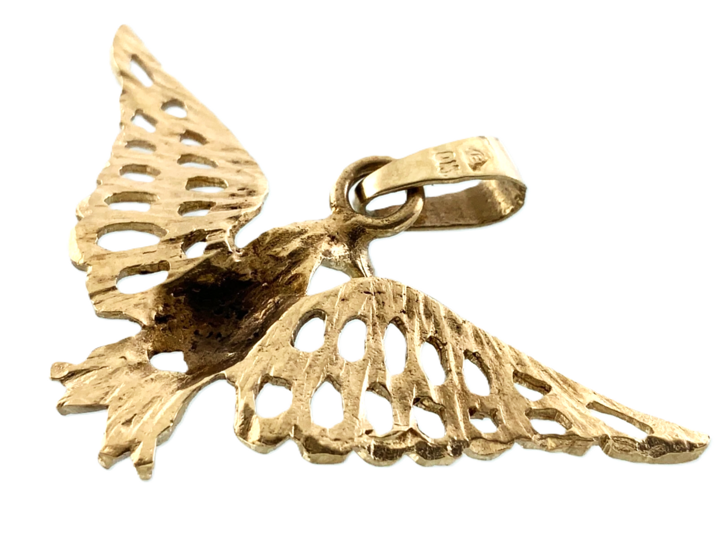 10K Yellow Gold Flying Eagle Pendant AU164