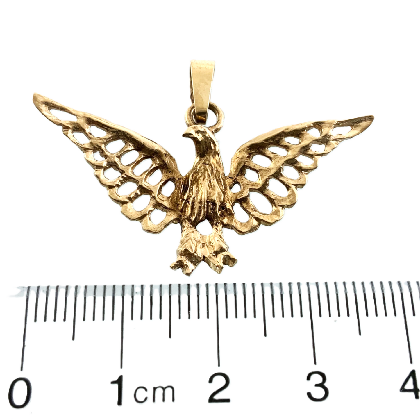 10K Yellow Gold Flying Eagle Pendant AU164