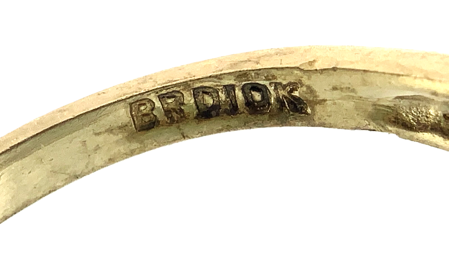 10K Yellow Gold Open Heart Ring Band Size Loose 5.5 AU174