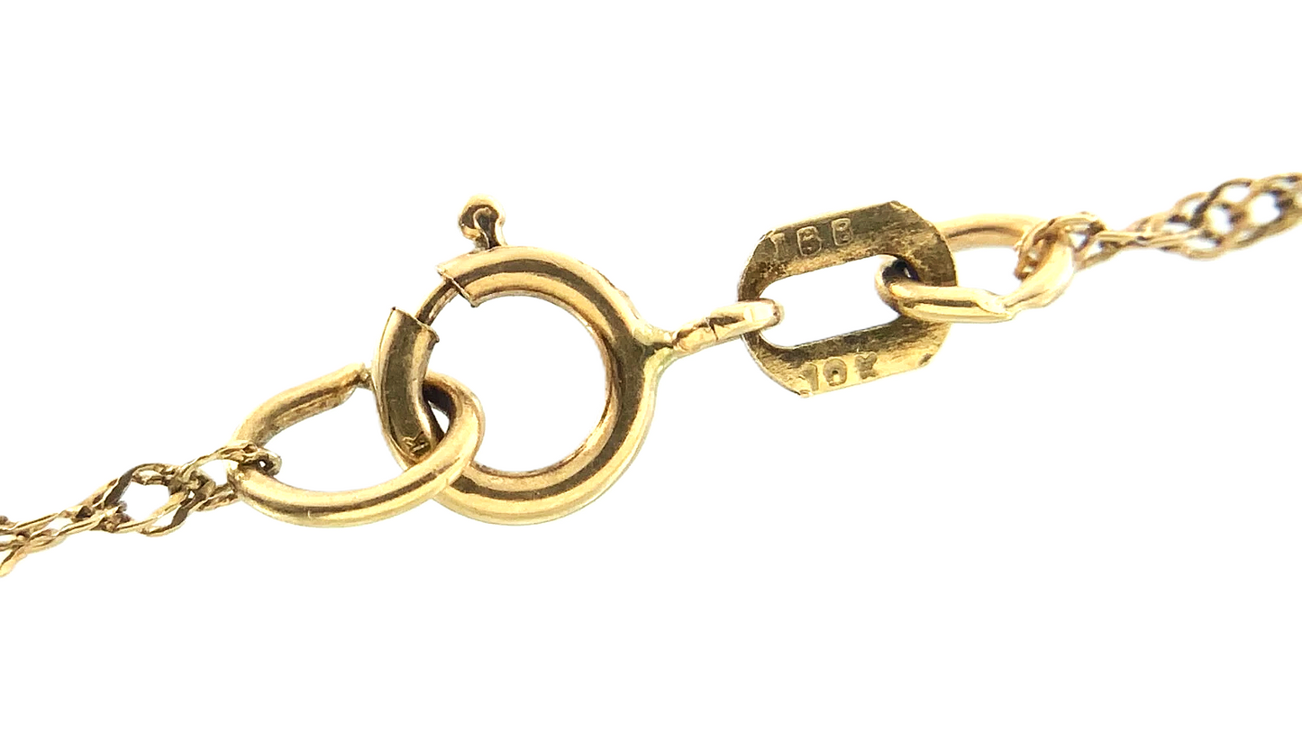 10K Yellow Gold Chain Intricate Textured Rope Chain 18.75 in x 1 mm AU183