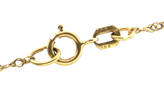 10K Yellow Gold Chain Intricate Textured Rope Chain 18.75 in x 1 mm AU183