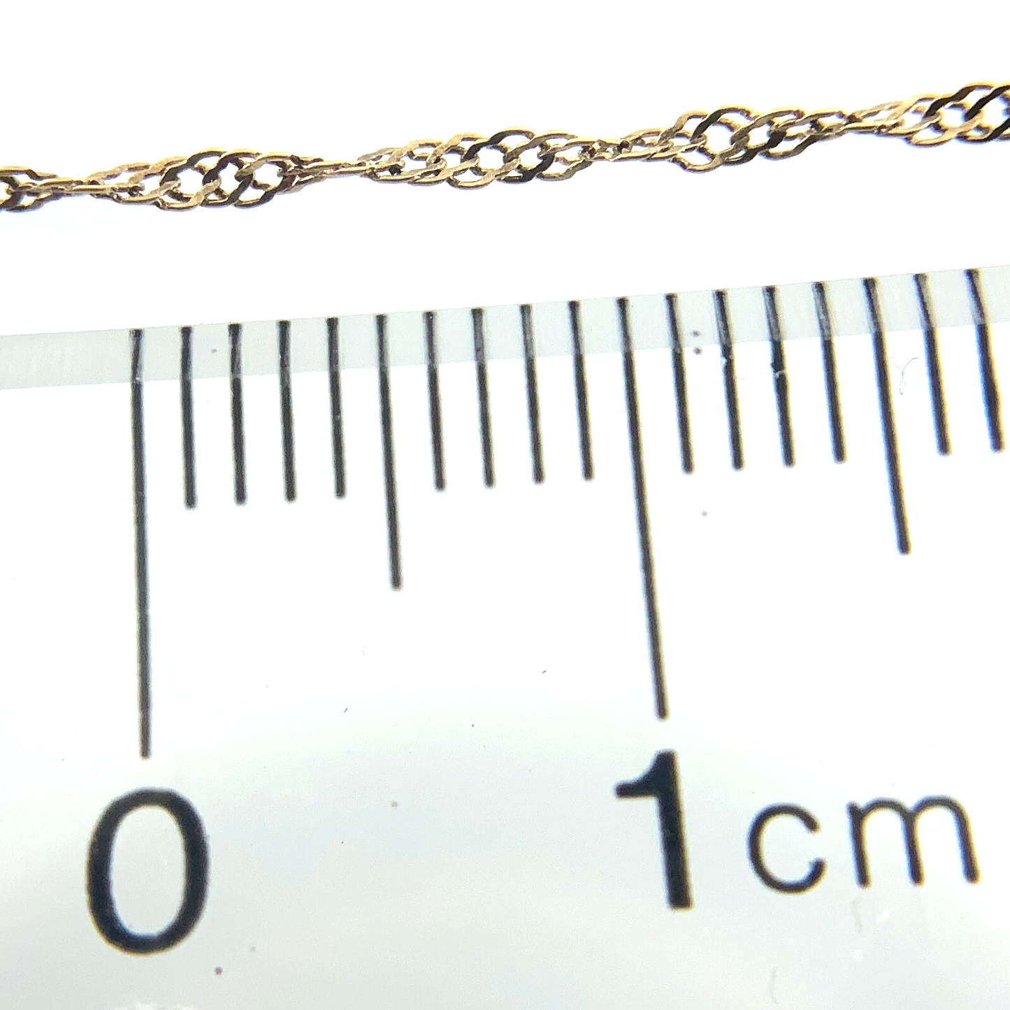 10K Yellow Gold Chain Intricate Textured Rope Chain 18.75 in x 1 mm AU183