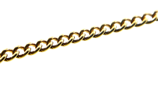 10K Yellow Gold Curb Chain 16 in x 1 mm AU184