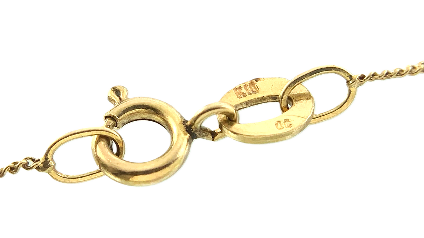 10K Yellow Gold Curb Chain 16 in x 1 mm AU184