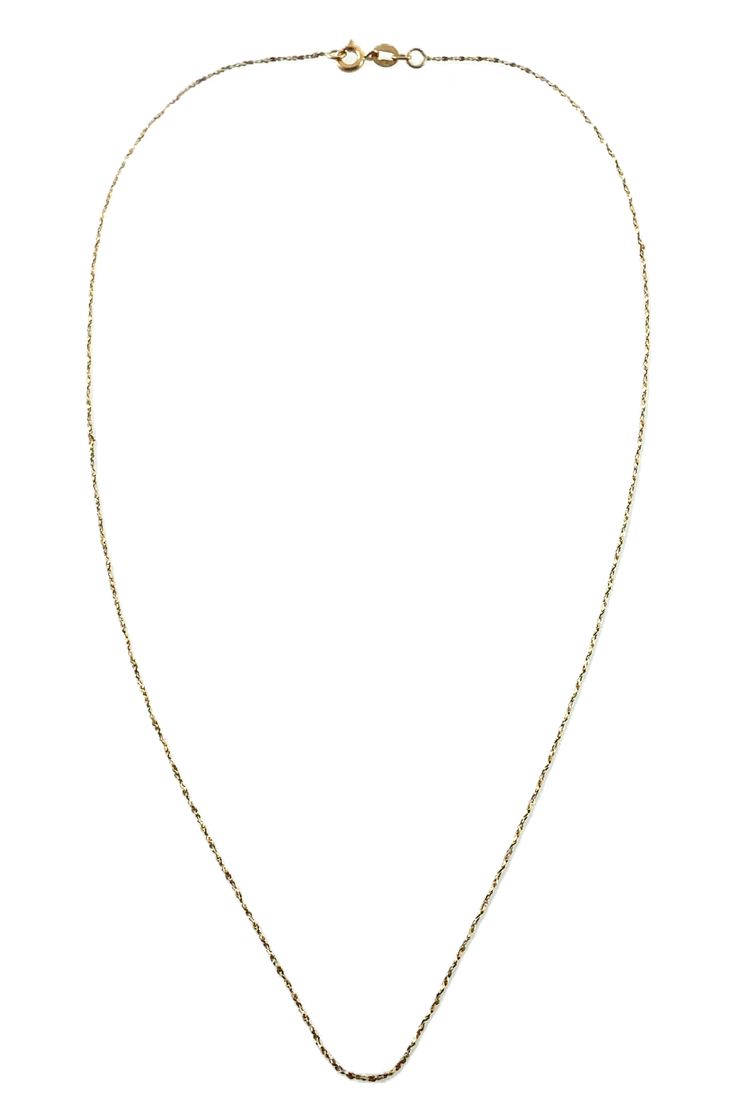 10K Yellow Gold S Rope Chain 16 in x 1 mm AU186
