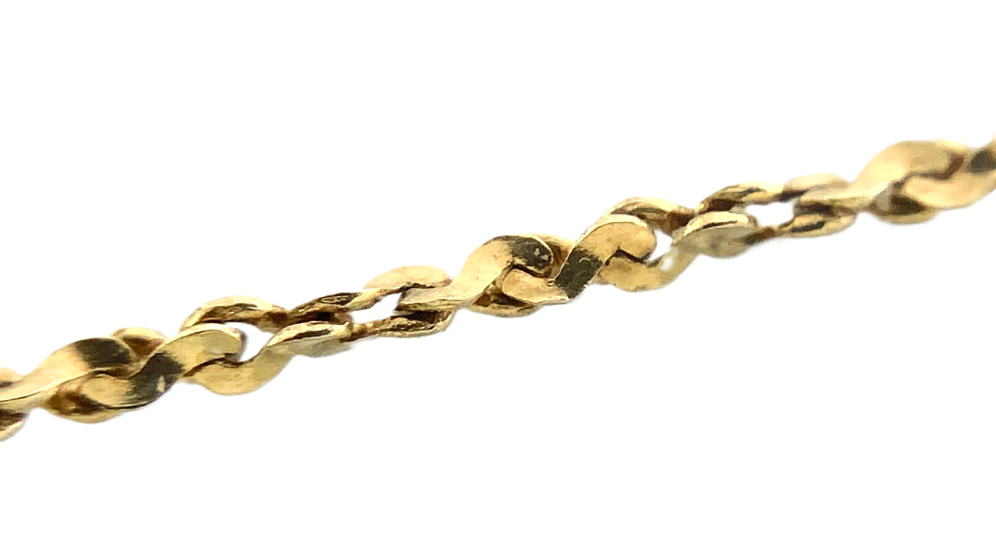 10K Yellow Gold S Rope Chain 16 in x 1 mm AU186