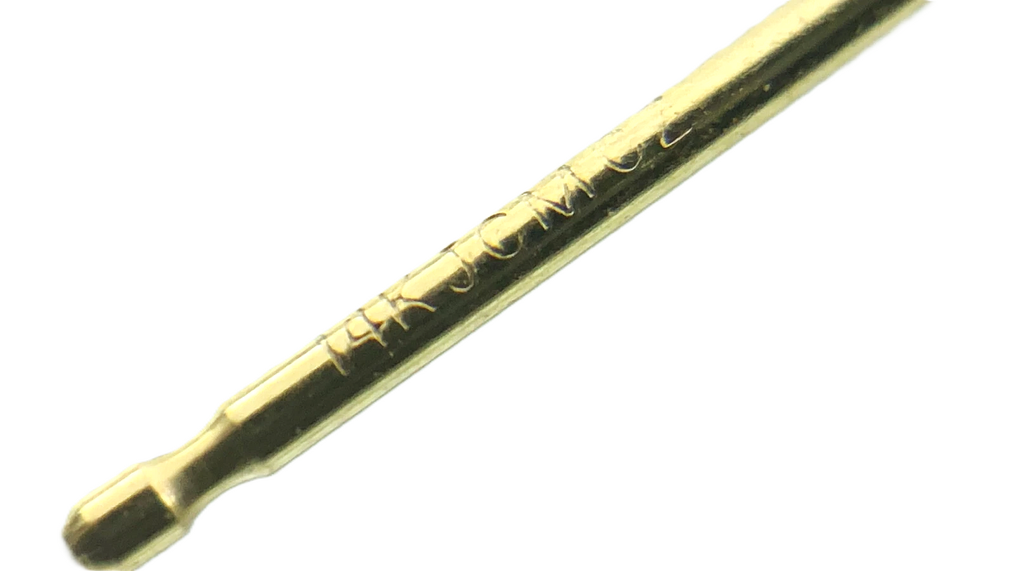 14K Yellow Gold Cubic Zirconia Stud Earrings Canada AU189