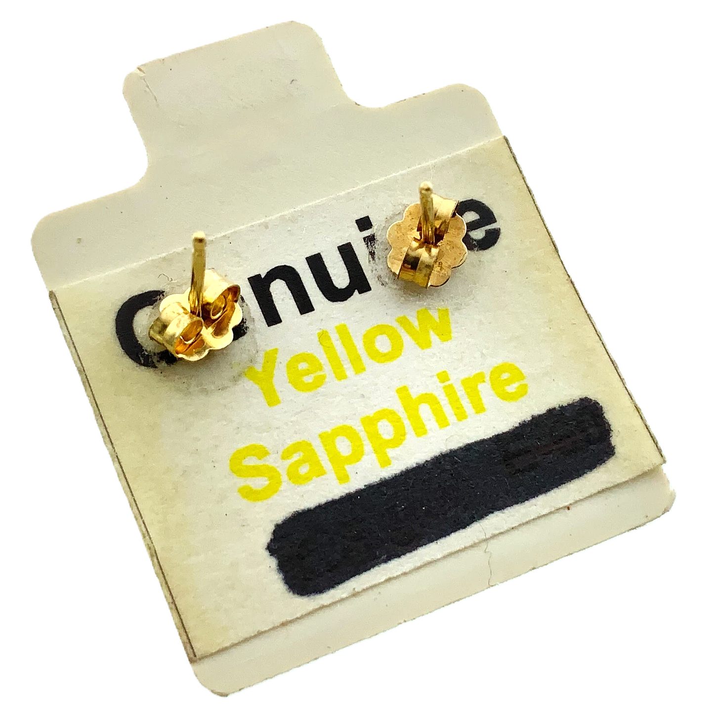 14K Yellow Gold Yellow Sapphire Stud Earrings AU203