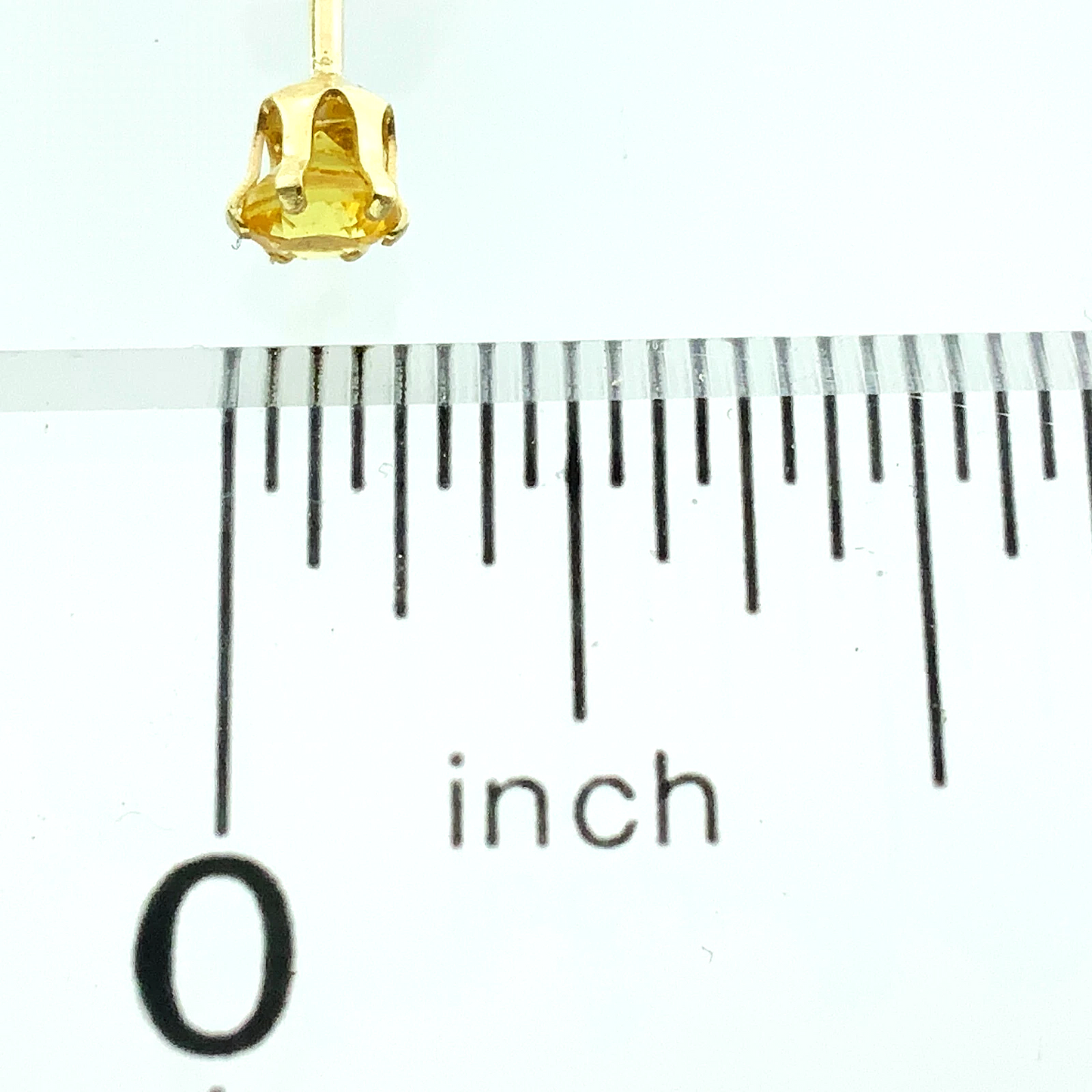 14K Yellow Gold Yellow Sapphire Stud Earrings AU203