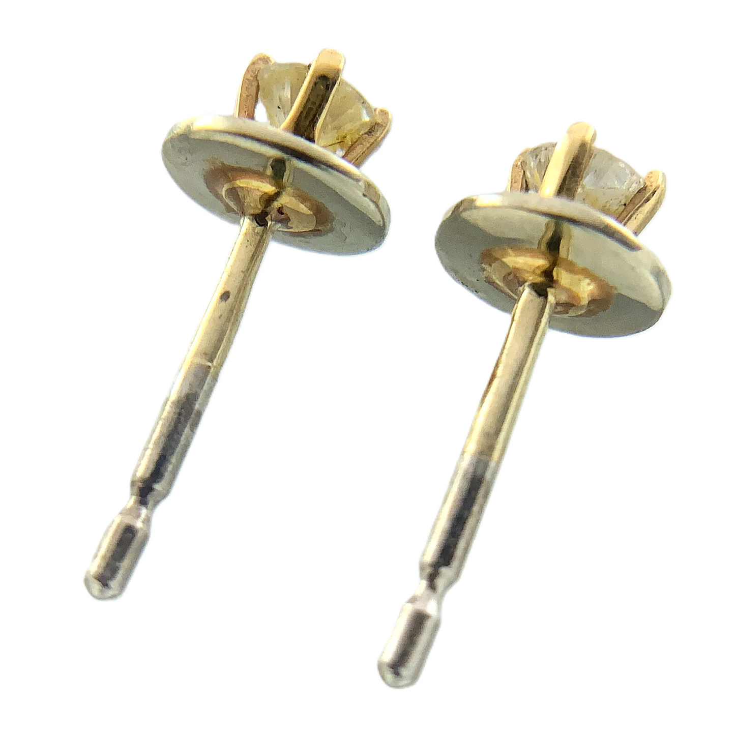 10K Yellow Gold Simulant Diamond Stud Earrings AU215