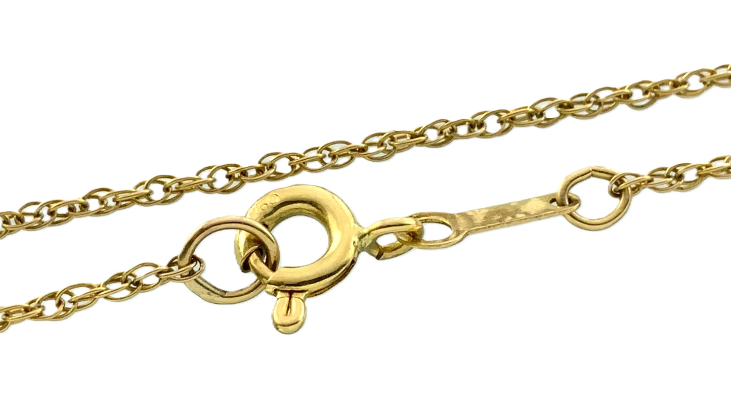 10K Yellow Gold Rope Chain Necklace ECCO 10K 20 in x 1mm AU220