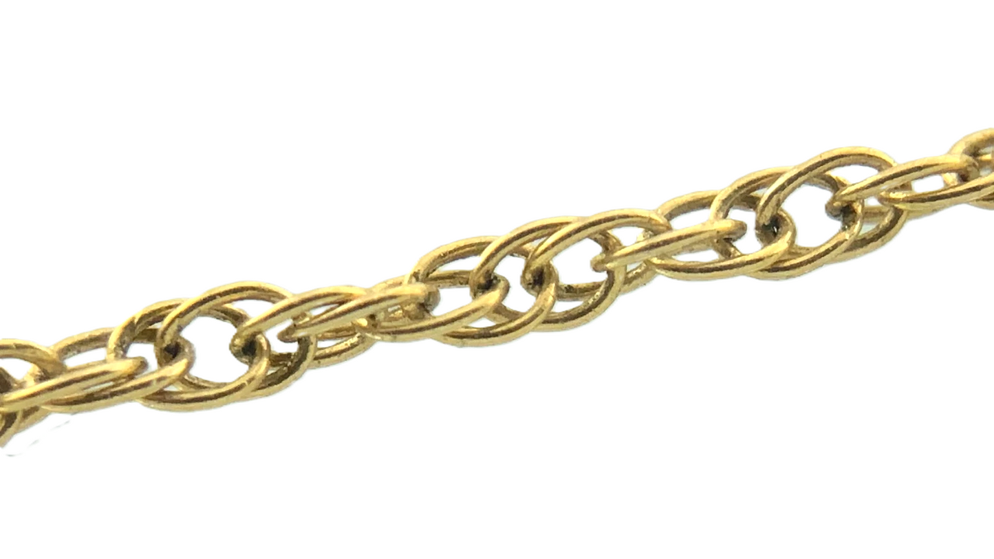 10K Yellow Gold Rope Chain Necklace ECCO 10K 20 in x 1mm AU220