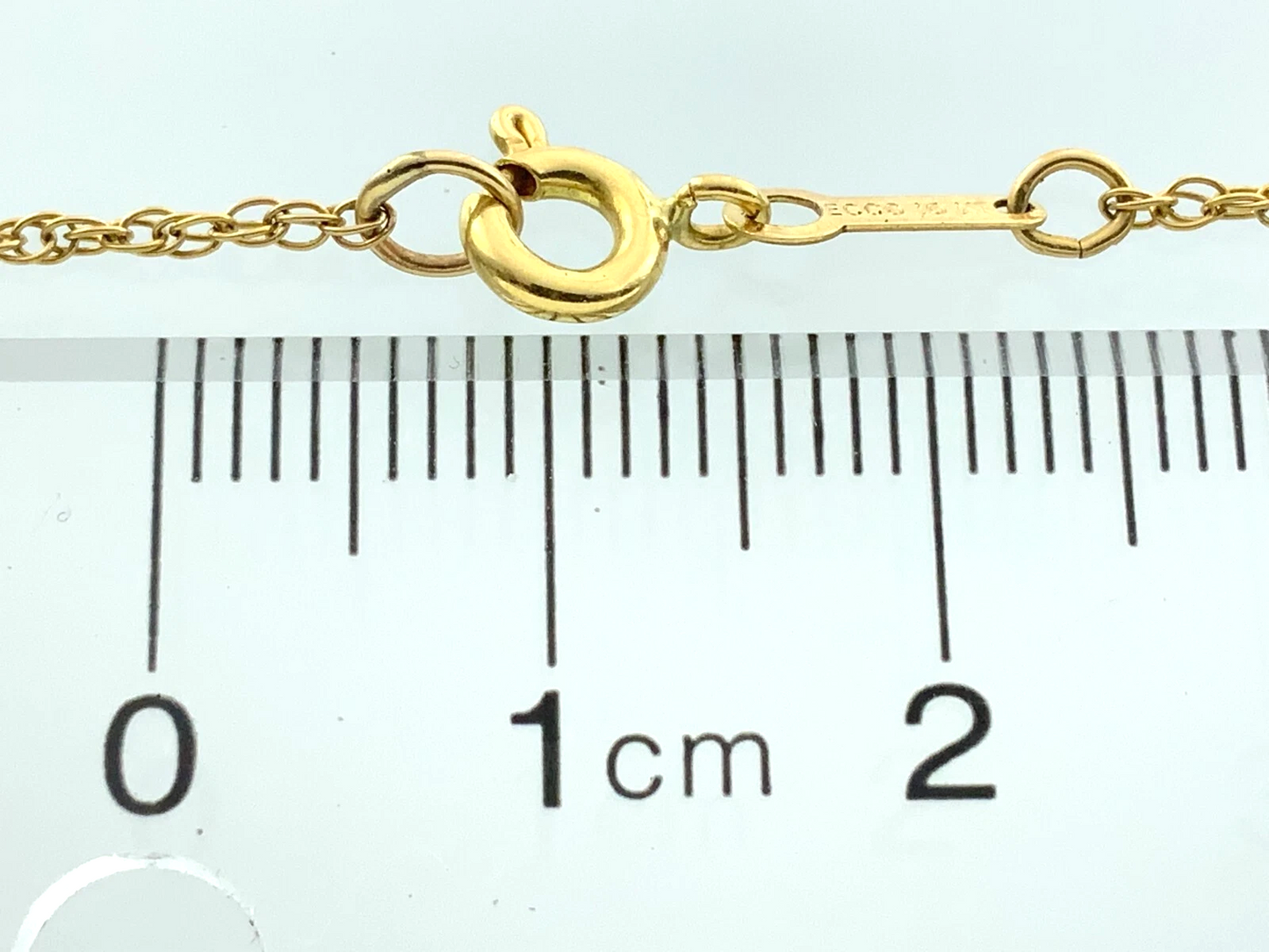 10K Yellow Gold Rope Chain Necklace ECCO 10K 20 in x 1mm AU220