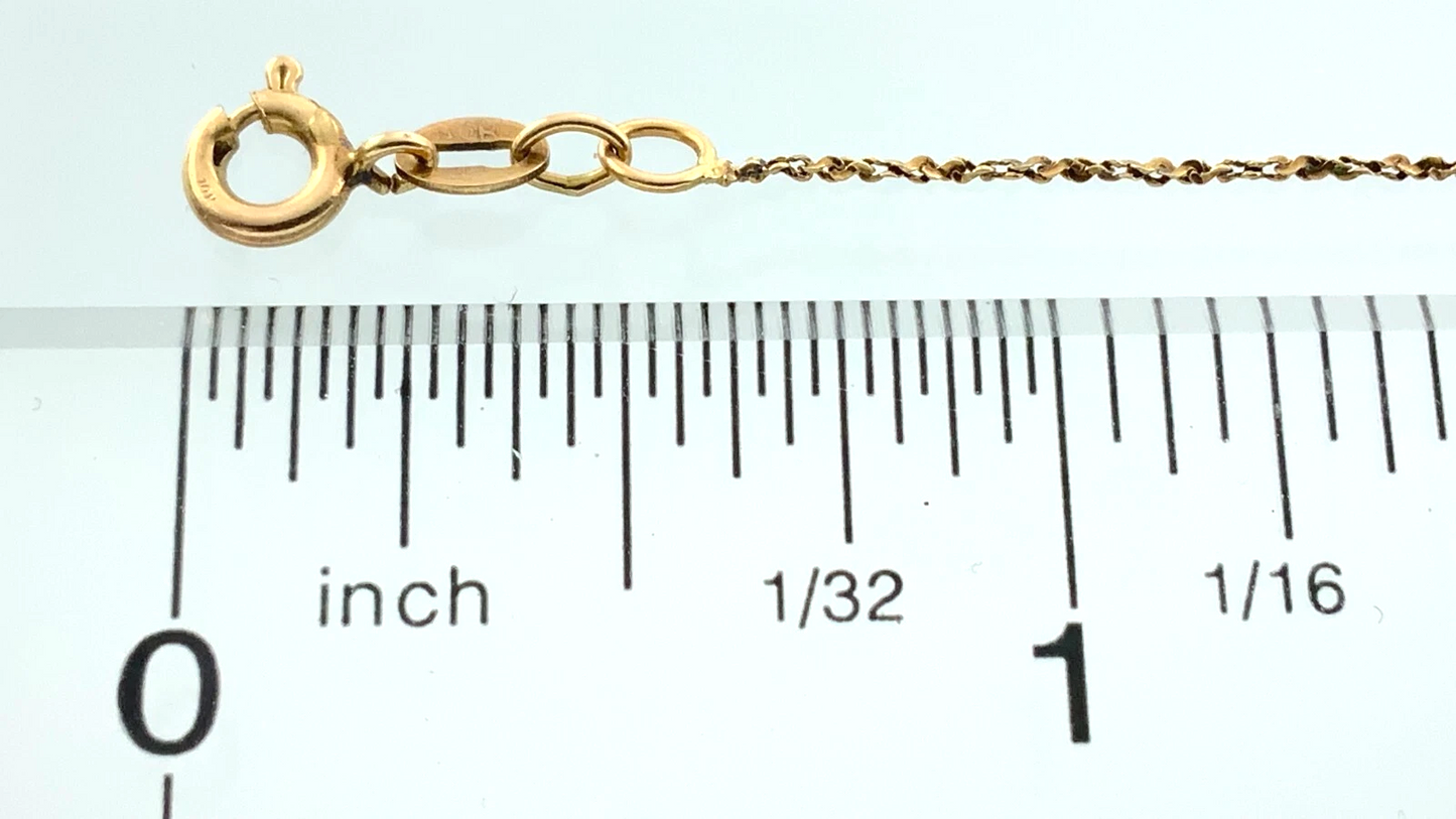 10K Yellow Gold Serpentine Link Chain Necklace 18 in x 1 mm AU221