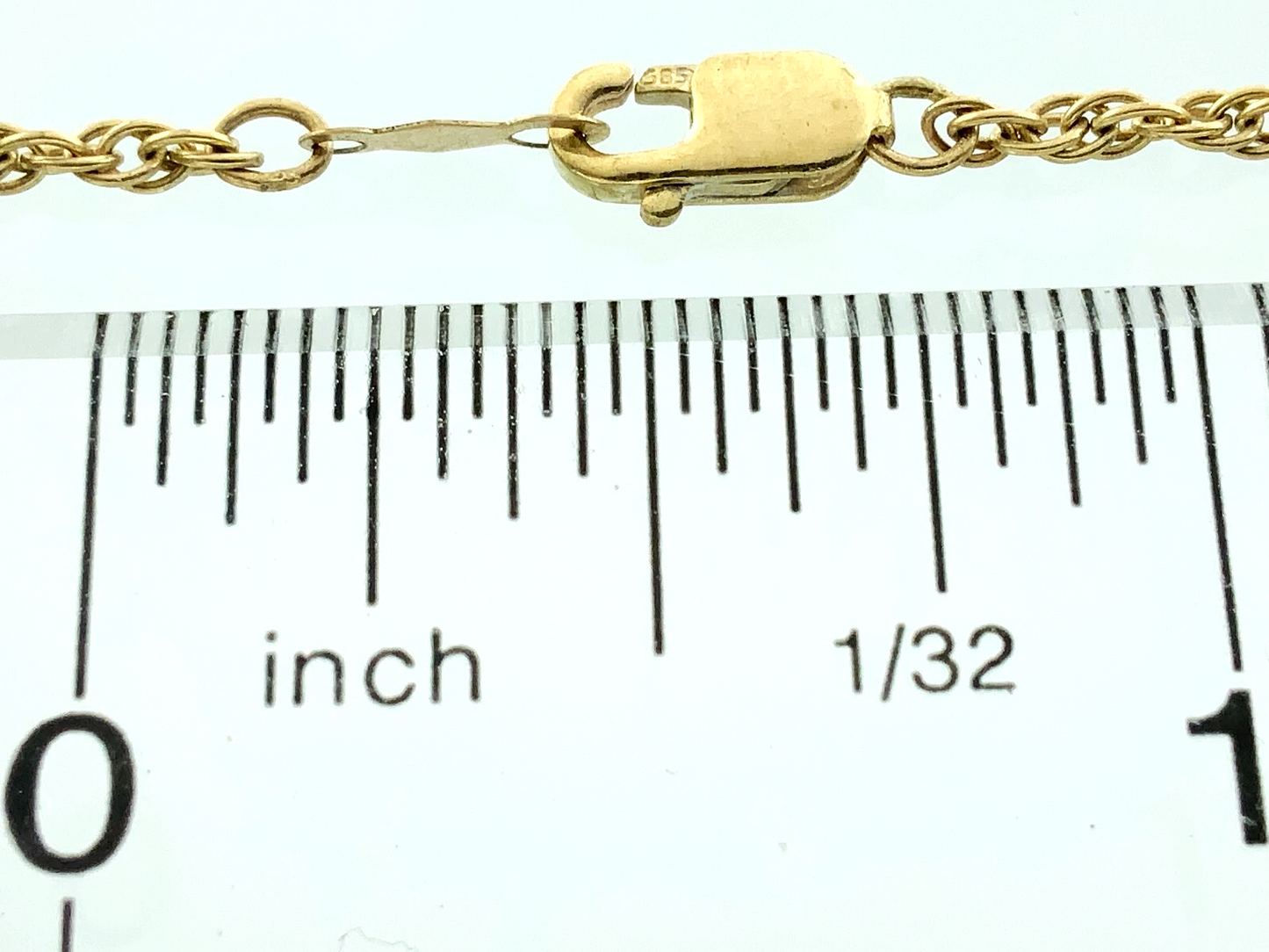 14K Yellow Gold Rope 19 in x 2 mm Chain Necklace 585 AU228