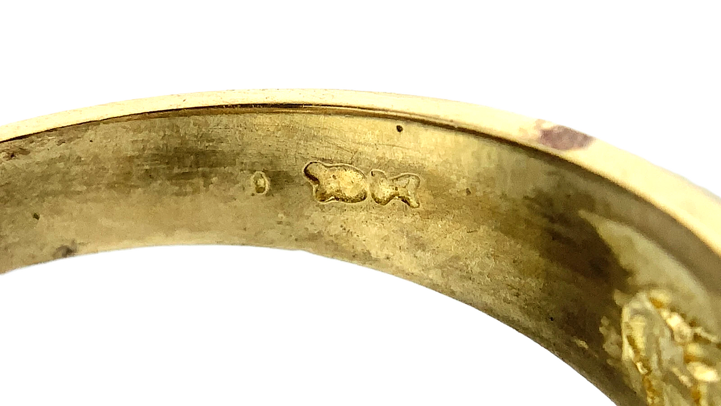 10K Yellow Gold Mens Nugget Ring Size: 8.75 AU245