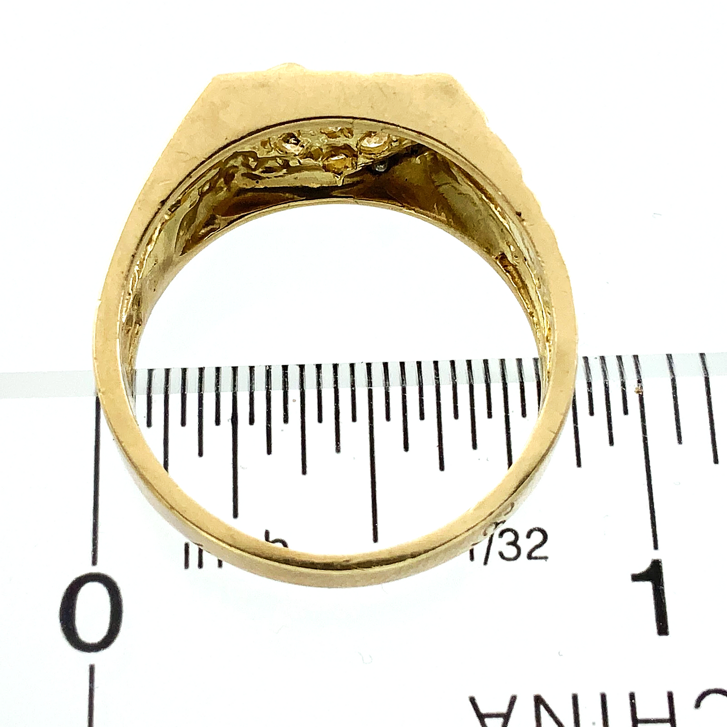 10K Yellow Gold Mens Nugget Ring Size: 8.75 AU245