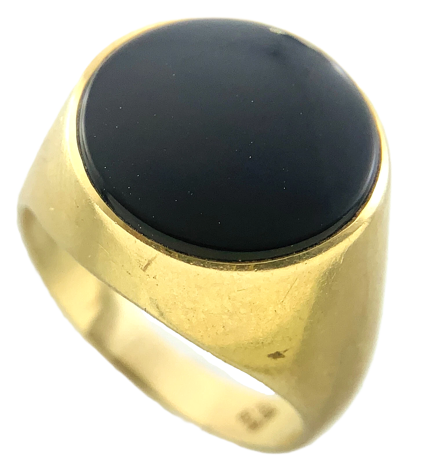 10K Yellow Gold Black Onyx Signet Ring Size: 7.5 AU250