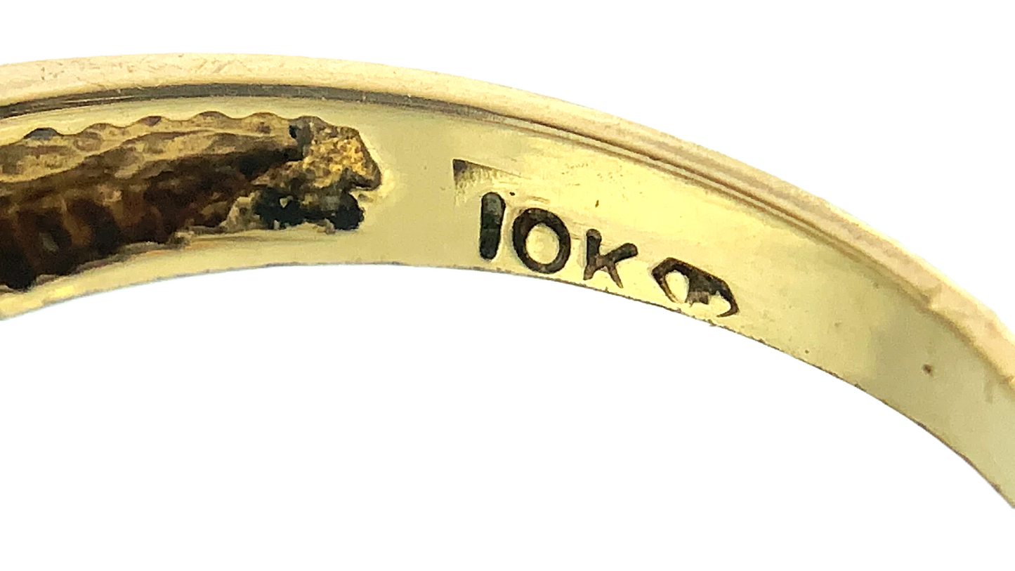 10K Yellow Gold Diamond Band Ring Size 6.75 AU253